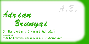 adrian brunyai business card